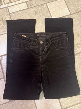 Dark Brown KUT Corduroy Straight-Leg Pants